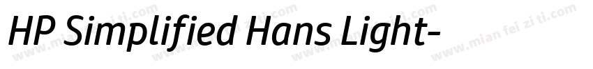 HP Simplified Hans Light字体转换